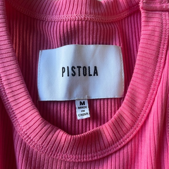 PISTOLA Blake crew neck bodysuit in flamingo medium - Picture 4 of 5